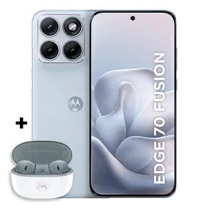 Kit Smartphone Motorola Edge 70 Fusion 5G 12 GB RAM + Moto Buds 2 256GB - 12GB RAM + 12GB RAM Boost, camera 50MP Sony Lytia 710, Tela 1.5K extreme Amoled 144hz - Branco