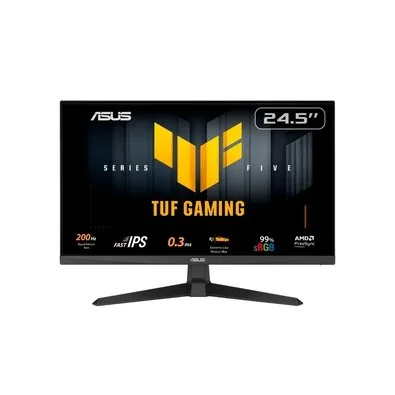 Monitor Gamer ASUS TUF 24.5", Full HD, 200Hz, 0.3ms, Fast IPS, VRR, G-Sync Comp, FreeSync Premium, HDR10, Som Integrado, Preto - VG259Q5A