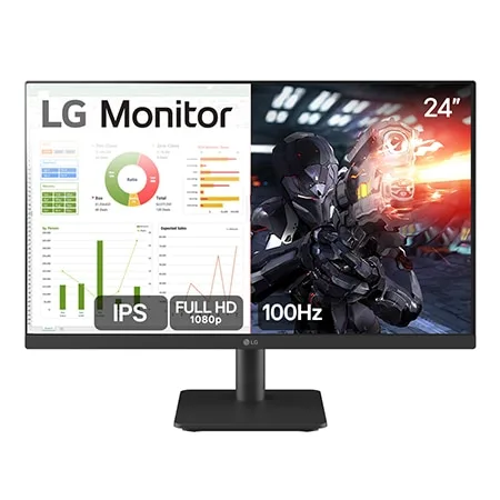 Monitor LG 24” IPS, Full HD, 100Hz, HDMI, Ajuste de Inclinação - 24MS500-B - 24MS500-B