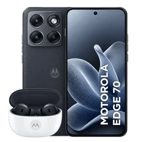 Kit Smartphone Motorola Edge 70 5G 256GB + Moto Buds 2 8GB RAM + 16GB RAM Boost, Ultrafino, 3 cameras 50MP e tela extreme Amoled 120hz - Gadget Gray
