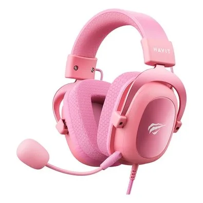 Headset Gamer Havit H2002D, Drivers 53mm, P3, XBOX ONE e PS4, Rosa - HV-H2002P