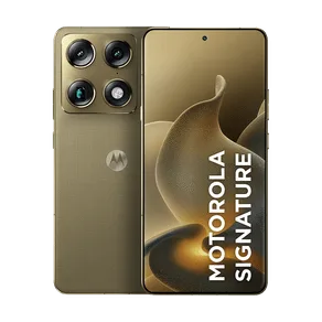Smartphone Motorola Signature 5G 256GB 12GB RAM + 12GB RAM Boost, 3 cameras 50MP Sony Lytia e Zoom 100x, Tela 1.5K extreme Amoled 165hz - Verde Oliva