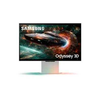 Monitor Gamer Samsung Odyssey 3D 27", 4K, 165Hz, 1ms, IPS, FreeSync Premium, HDR10+, Ajuste de Altura, Som Interado - LS27FG900XLXZD