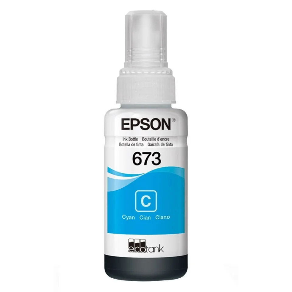Garrafa de Tinta Original Epson Eco Tank T673 para Impressoras L800, L805, L850, L1800