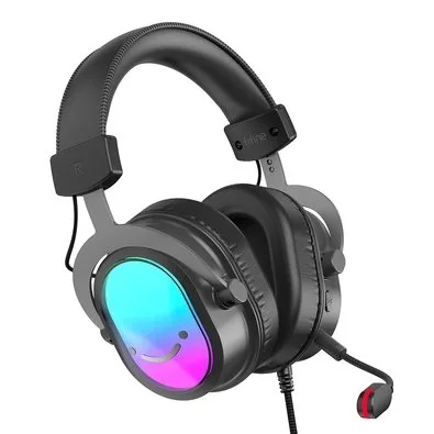 Headset Gamer Fifine AmpliGame H16, 7.1 Surround, Microfone com Cancelamento de Ruído, para PC/PS/MAC, Preto - H16