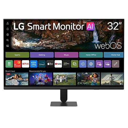 Monitor LG Smart - Tela VA de 32" 4K UHD, HDR10, WebOS 26, ThinQ, Wifi, Air Play, Screen Share, Bluetooth, USB, HDMI – 32U701SB-B - 32U701SB-B