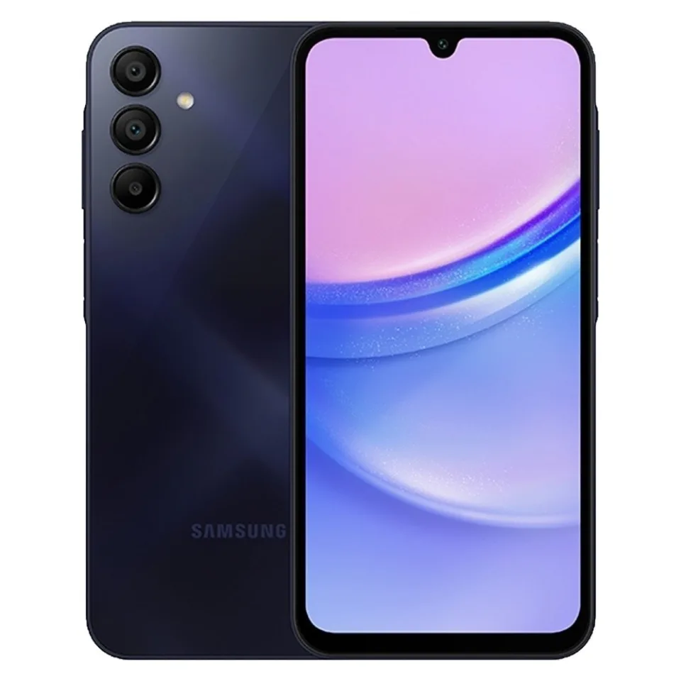 Smartphone Samsung Galaxy A15 A155M Azul Escuro - Tela 6.5", Wi-Fi+NFC,Câm.Traseira Tripla,Câm.Frontal 13MP, 4GB RAM,128GB