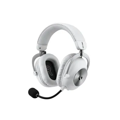 Headset Gamer Sem Fio Logitech G PRO X3 LIGHTSPEED, Microfone 48 kHz, Drivers de Grafeno 50 mm, Bluetooth, USB 3,5 mm, Branco - 981-001747