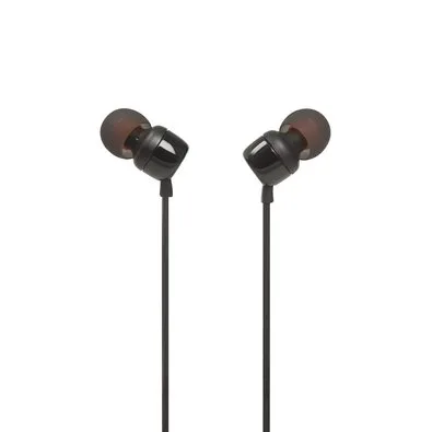 Fone de Ouvido Intra-Auricular JBL Tune 110, com Fio e Microfone, Pure Bass, Preto - JBLT110BLKE
