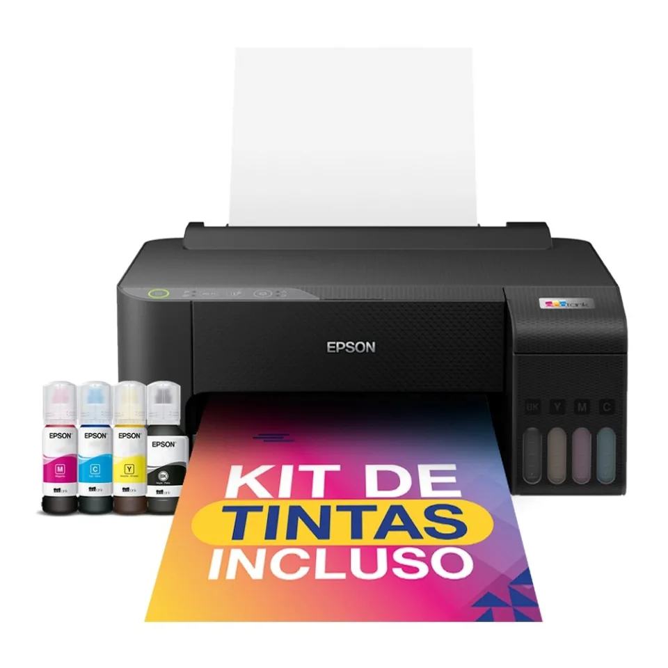 Impressora Epson L1250 Tanque de Tinta, Colorida, Ecotank, Wi-Fi, Preto, Bivolt