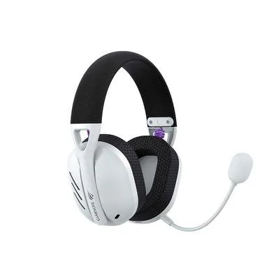 Headset Gamer Sem Fio Havit Fuxi H3 Wireless, Bluetooth e 2.4GHz, Som 7.1, Preto e Branco - Fuxi-H3 Black White
