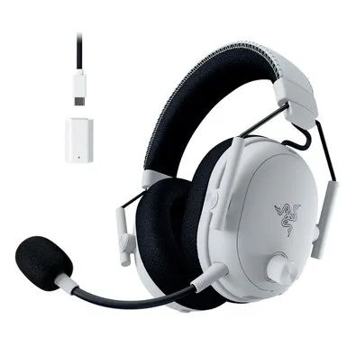 Headset Gamer Razer BlackShark V3 Pro Sem Fio ANC, Drivers 50mm, Branco - RZ04-05400200
