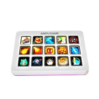 Mesa Controladora Gamer Fifine AmpliGame D6, 15 Teclas Macro LCD, RGB, Branco - D6W