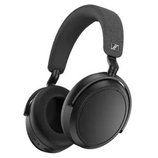 Sennheiser MOMENTUM 4 Wireless headphones with Bluetooth 5.3, adaptive noise cancellation, 60-hour battery life, and customizable sound for clear calls in black.