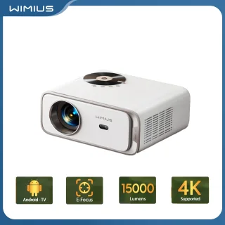 Projetor Wimius Nativo 1080P 25000Lumens Android 9.0 Projetores WiFi 6 e 4P Keystone Projetor portátil para home theater