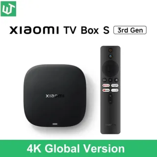 Versão global xiaomi tv box s 3a geração 4k ultra hd wifi 6 bluetooth 5.2 32gb rom google tv google assistente reprodutor de mídia inteligente