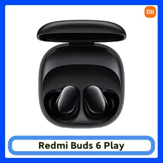 Versão global dos auscultadores Xiaomi Redmi buds 6 Play 36 horas de utilização durante todo o dia com estojo de carregamento Condutor dinâmico de 10 mm Redução de ruído AI