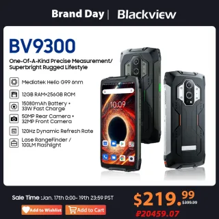 Blackview-BV9300 G99 Smartphone robusto, telefone móvel global, medição a laser, 21GB, 256GB, 6,7 ", 120Hz, 15080mAh, Novo