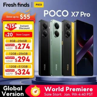【Estreia mundial】POCO X7 Pro Versão Global Smartphone Dimensity 8400-Ultra 6000mAh 90W Carga 50MP câmera com OIS 120Hz NFC 5G