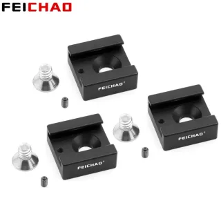 Cold Shoe Mount Adapter com 1/4 "base de parafuso para DSLR Camera, gaiola Monitor, LED Light, microfone, Flash, Filcorder Rigs, 3 Pack