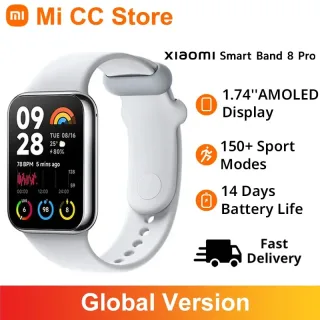 Xiaomi mi band 8 pro versão global pulseira inteligente 1.74 "cor quadrado amoled gnss oxigênio no sangue monitor de freqüência cardíaca bluetooth 5.3