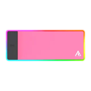 Mousepad Gamer Ryvel Pink, RGB, Charge (carrega Smartphone), 800x300mm, RY-MP-CG-PK