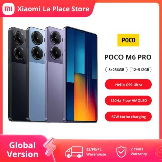 POCO-M6 Smartphone NFC Pro, Versão Global, Helio G99, Ultra, 120Hz, Fluxo AMOLED, Câmera Tripla de 64MP, OIS, Carregamento Turbo 67W
