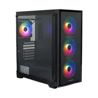 Gabinete Gamer Concórdia Monster 4 fans ARGB Fonte 500w 80 Plus Bronze