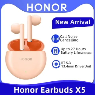 Honor-X5 TWS Fones De Ouvido Bluetooth, Fone De Ouvido Com Cancelamento De Ruído, Verdadeiro Fone De Ouvido Sem Fio, Chamada, Bateria De 27 Horas, Honra 90
