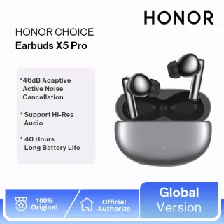 HONOR CHOICE-Auriculares Adaptativos com Cancelamento de Ruído, X5 Pro, 40 Horas de Longa Duração da Bateria, Áudio de Alta Resolução, 46dB