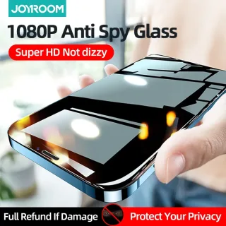 Joyroom-Protetor de Tela Privado para iPhone, Vidro Temperado Anti-espião para iPhone 15, 14, 13 Pro Max, 12, 11 Pro Max