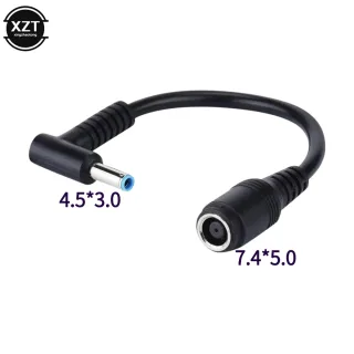1pc 7.4mm a 4.5mm conversor de carregador de energia dc grande substituição cabo conector adaptador dc para hp dell dicas azuis
