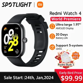 [World Premiere]Relógio Redmi versão global 4 Ultra grande 1,97 ''AMOLED Display 20 dias de suporte de vida da bateria 5-system GNSS