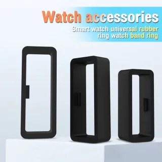 5 pçs anel de banda de silicone 18mm 20mm 22mm 24mm 26mm cinta keeper loop anel de borracha acessórios faixa de relógio segurança titular retentor