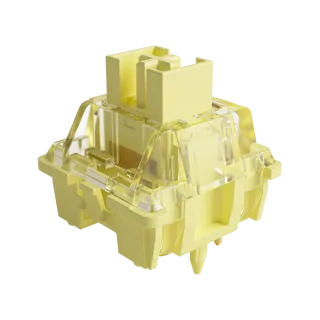Interruptor Linear Akko com Haste Dustproof, Compatível com Teclado Mecânico MX, Amarelo Creme, V3 Pro, 5 Pinos, 50gf, 45 Pcs