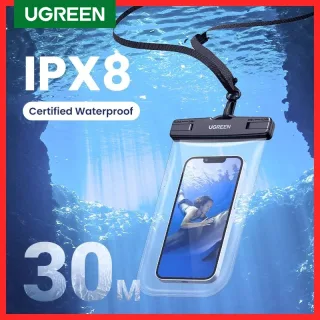 UGREEN-saco impermeável da caixa do telefone, malote da natação, universal, ajuste para o iPhone 15, 14, 13 Pro Max, Samsung, IPX8, 7,2"