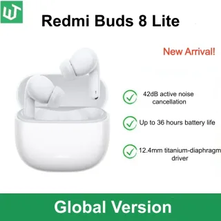 Redmi Buds 8 Lite Versão Global Fones de Ouvido TWS Bluetooth 5.4 Cancelamento Ativo de Ruído 42dB Bateria de 475mAh com 36h de Duração
