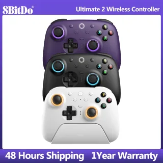 Controlador sem fio 8BitDo Ultimate 2, gamepad sem fio 2.4g com joystick TMR para PC, Windows 10,11, Android