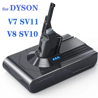 Bateria de substituição para Dyson V7 V8, 21.6V 6.0Ah Li-on, compatível com Dyson SV10 SV11 Série V8 A vácuo sem fio absoluto