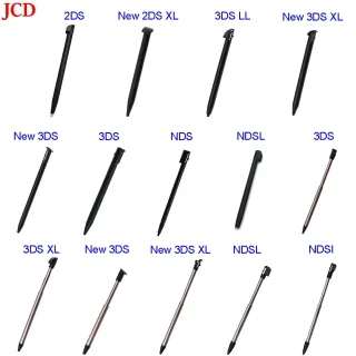 1 pçs para 2ds 3ds novo 2ds ll xl novo 3ds xl para ndsl ds lite ndsi nds wii metal telescópico stylus plástico caneta tela de toque
