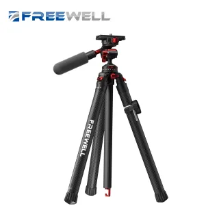 Freewell Portátil 1.5M Viagem Tripé 360 ° Grau Bola Multifuncional Fibra De Carbono Suporte Carga Máxima 5KG para DSLR Câmera Smartphone Câmera de esportes