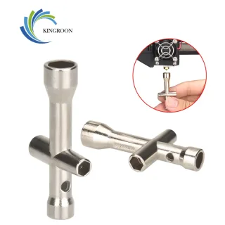 Kingroon-3D Ferramenta de bocal de impressora, 4in 1, M2, M2.5, M3, M4, porca de parafuso, chave cruzada hexagonal, E3D, V6, MK8 bicos, mini chave inglesa