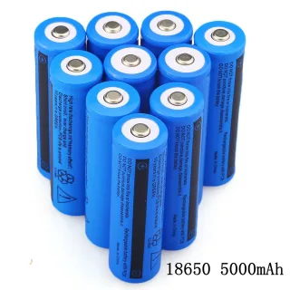Nova bateria 18650 3.7v 5000mah 18650 recarregável li-ion bateria para lanterna led caneta laser bateria 18650 5000mah