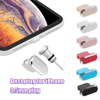 Metal Anti Poeira Plug para Carregador Dock, Stopper Cap, Jack Port Capa para iPhone 11, X, XR, Max, 8, 7, 6S Plus, 3.5mm