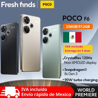 NOVO Smartphone POCO F6 versão global 256GB 512GB Snapdragon ® 8s Gen 3 6,67" 1,5K 120Hz CrystalRes AMOLED 90W Turbo Carregamento