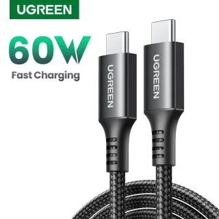 UGREEN-USB Tipo C para USB C Cabo de Carregamento Rápido, Cabo Carregador para Macbook, iPad, Samsung, Xiaomi, 60W, 100W