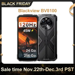 Blackview-BV8100 robusto Smartphone Android, Lâmpada de Bolso, NFC, GPS, 24Go + 256Go, 8800mAh, 6.5 K, 120Hz, 50MP, 14, IP68