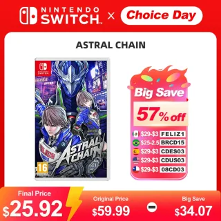 ASTRAL CHAIN Cartão de Jogo Físico Oficial para Console OLED Lite, Flash CHAIN, 100% Oficial, Nintendo Switch Game Deals