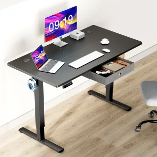 JHK Mesa de trabalho elétrica com altura ajustável 55x24 polegadas Estação de trabalho para computador Mesa de trabalho ergonômica para escritório doméstico