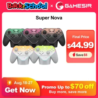 Gamesir supernova nova para nintendo switch pc android controlador multiplataforma efeito hall gatilho magnético destacável placa frontal